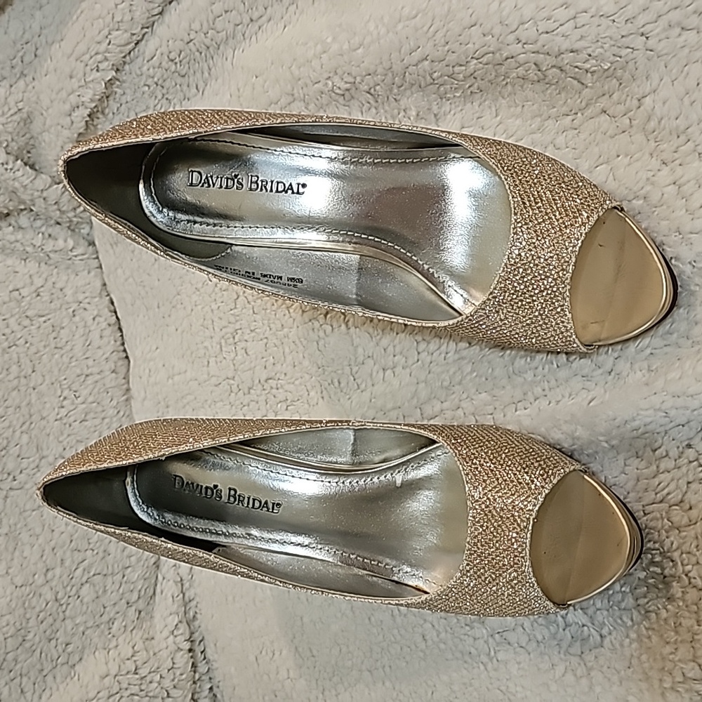 Mcaelangelo wedding dress shoes - rose gold